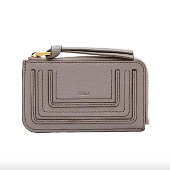 Chloé Marcie Small Leather Coin Purse in cashmere grey - Picture 1 of 6